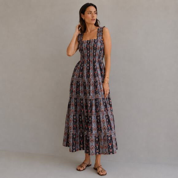 Hill House Dresses & Skirts - Hill House Home The Kimmy Maxi Nap Dress Womens XS in Emma Stripe/Navy Multi